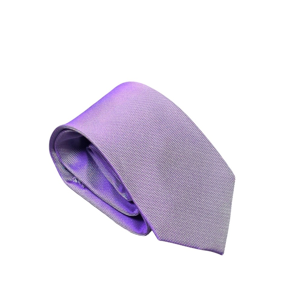 Saddlebred 100% Silk Classic Necktie Men's Purple Micro Pattern Formal Business